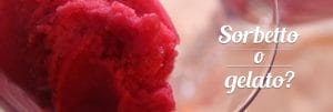 sorbetto o gelato